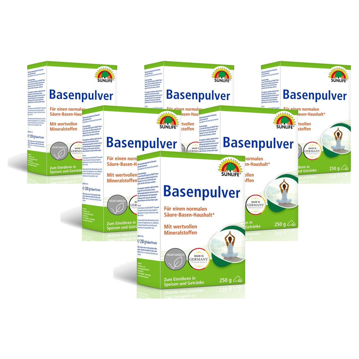 Sunlife Basenpoeder Mineraalpoeder Smaakneutraal 1 x 250 g - 6-pack