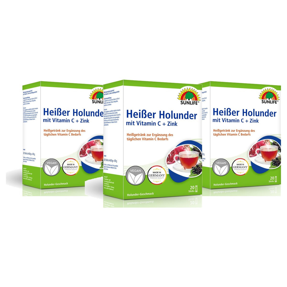Sunlife Hete Vlierbes met Vitamine C en Zink 20 st - 3-pack