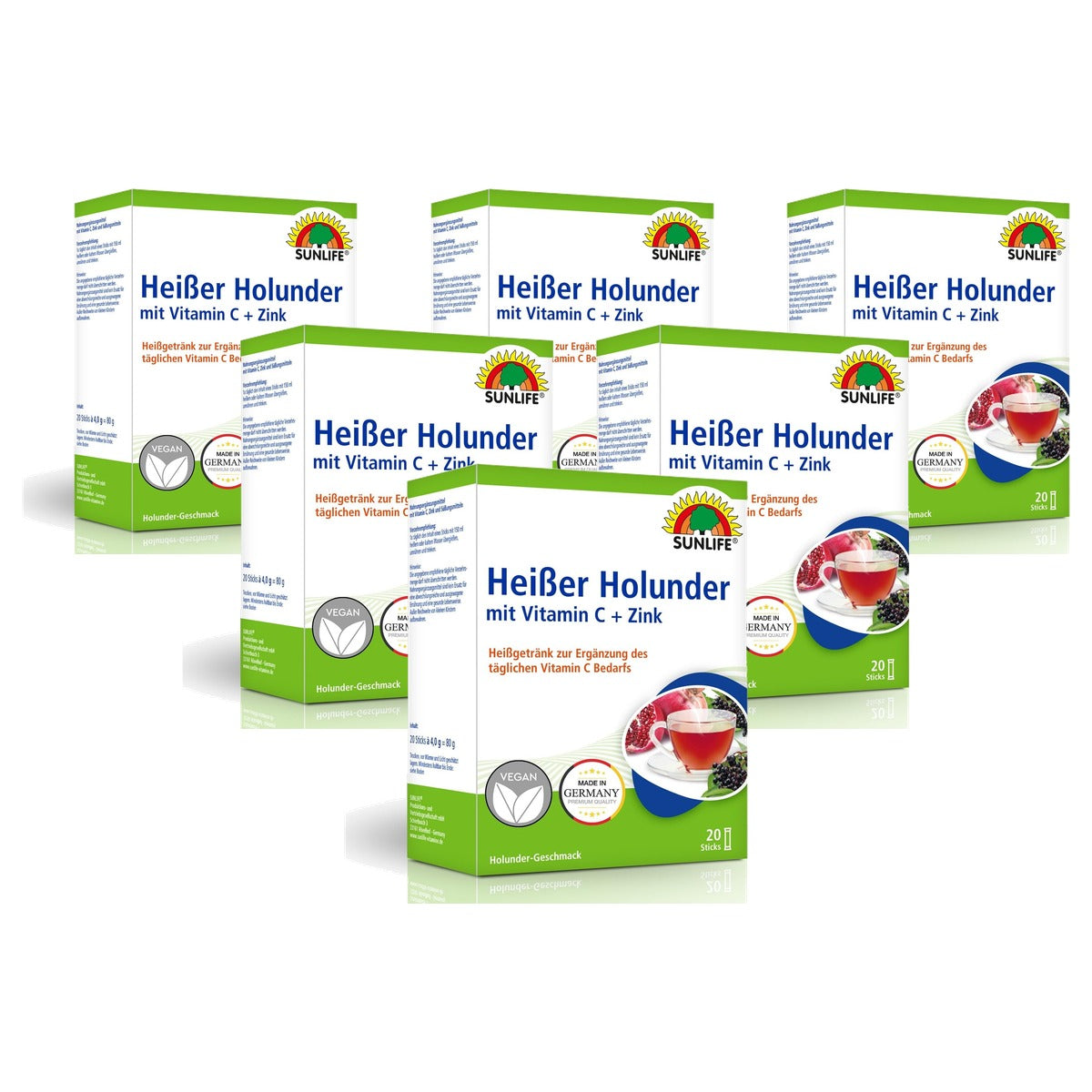 Sunlife Hete Vlierbes met Vitamine C en Zink 20 st - 6-pack
