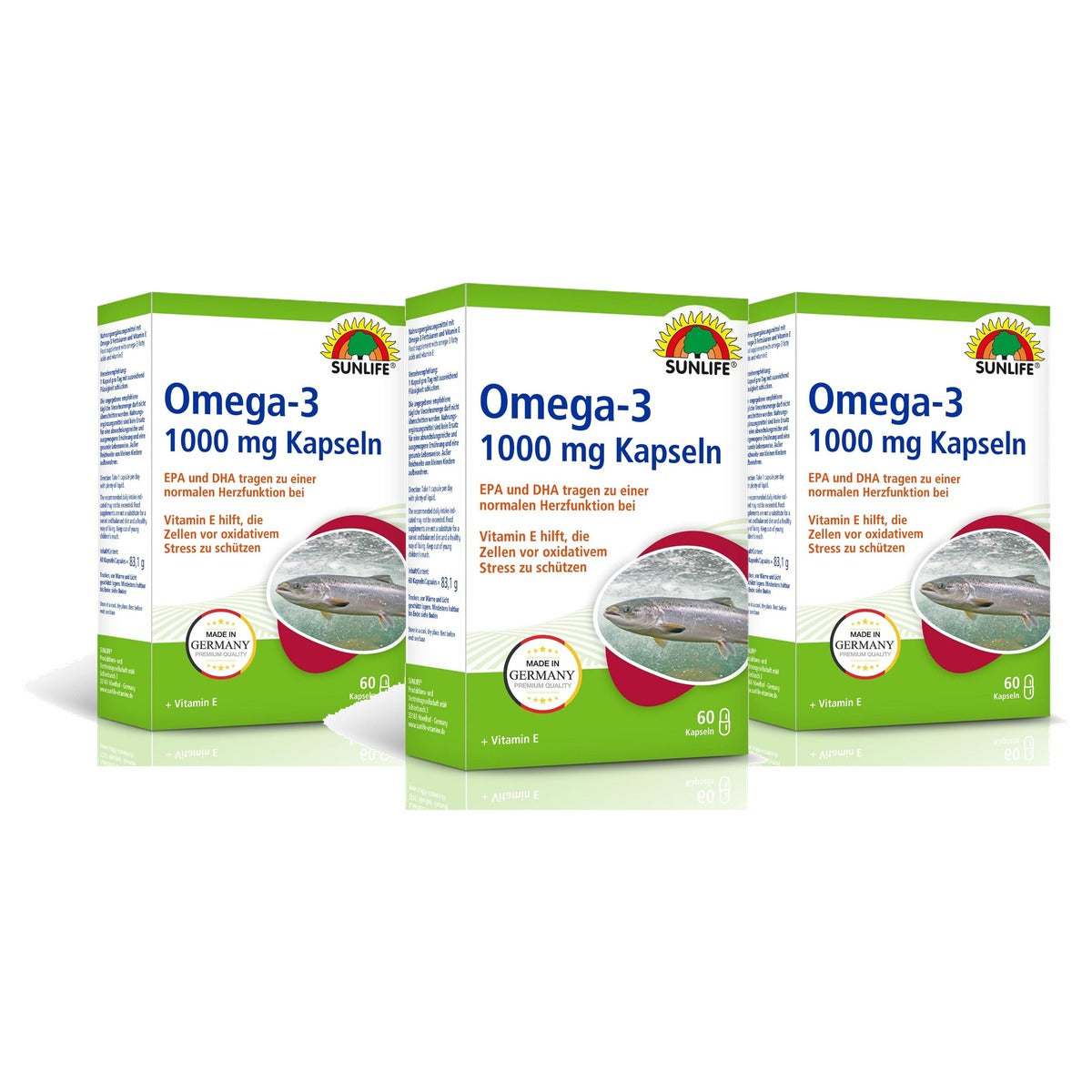Sunlife Omega 3 Capsules 1000 mg 60 st - 3-pack