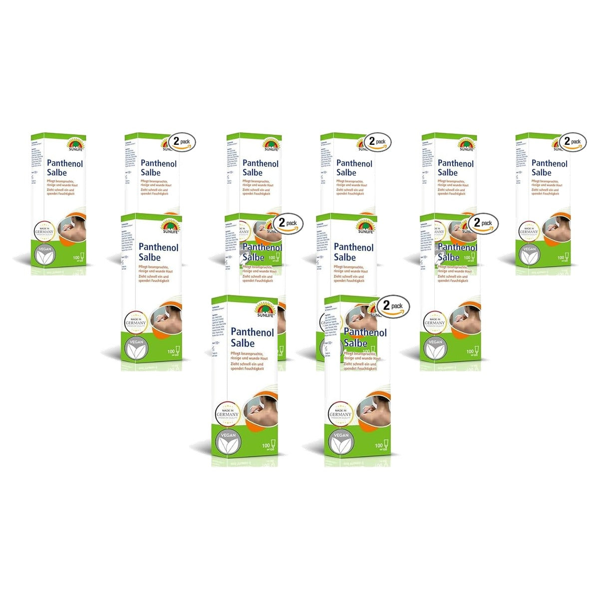 Sunlife Panthenol Verzorgingszalf 100 ml (verpakking van 2) - 6-pack