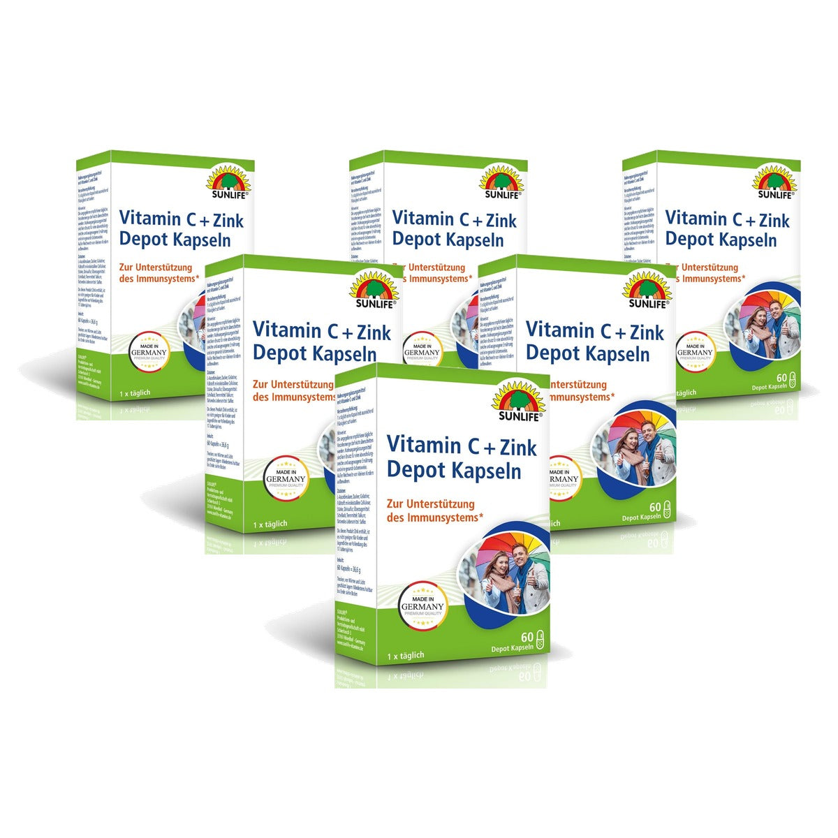 Sunlife Vitamine C + Zink Depot Capsules 1 x 60 Stuks - 6-pack