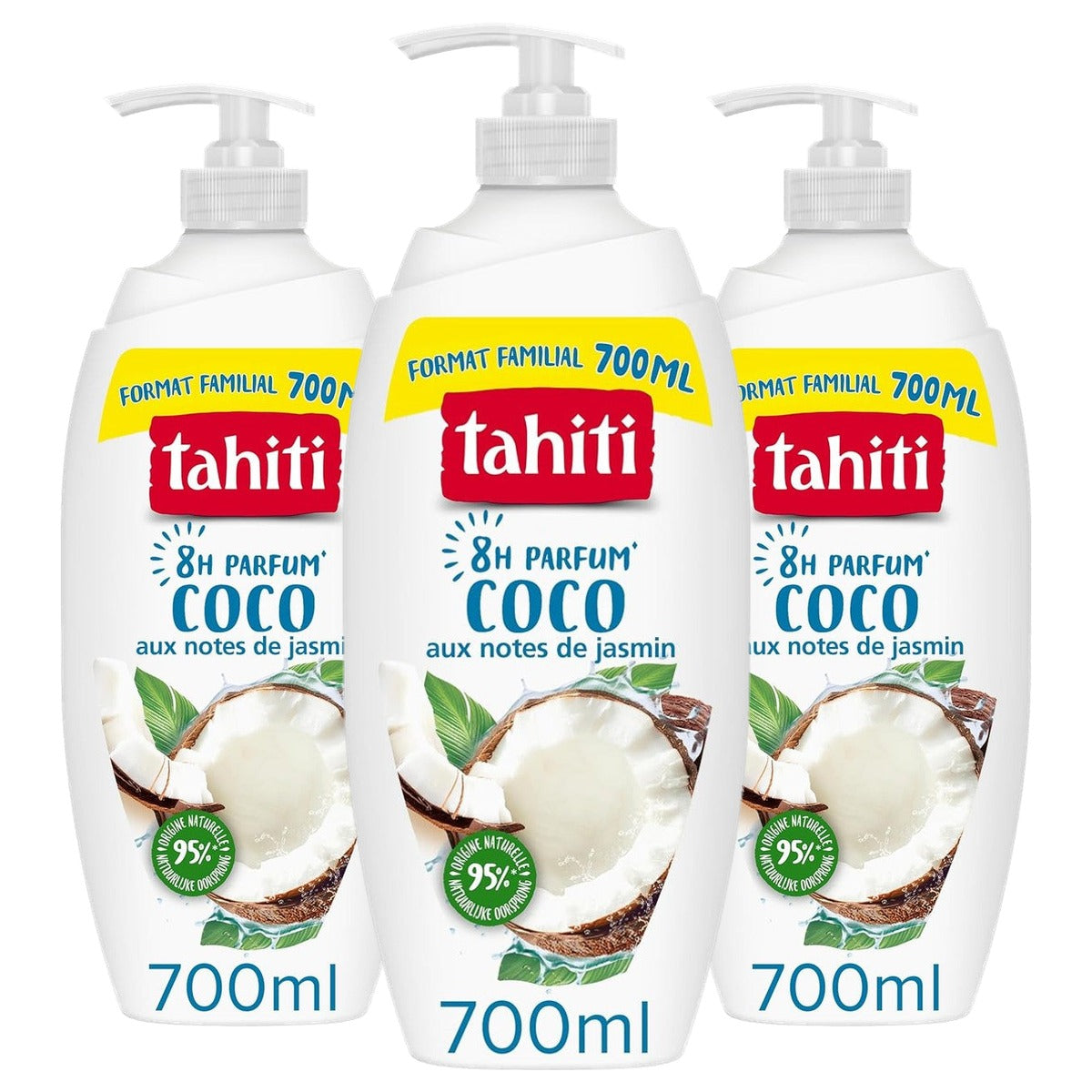 TAHITI Douchegel Kokosgeur Pompformaat 3 x 700 ml - Voordeelverpakking