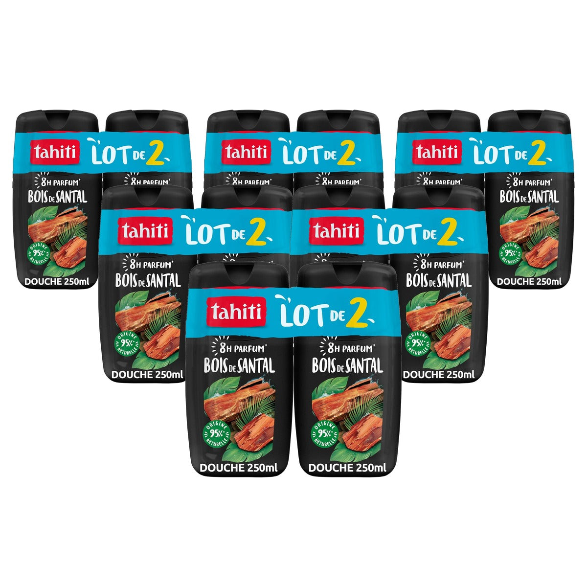 TAHITI Douchegel Sandelhout x 2 6 x 250 ml - Voordeelverpakking