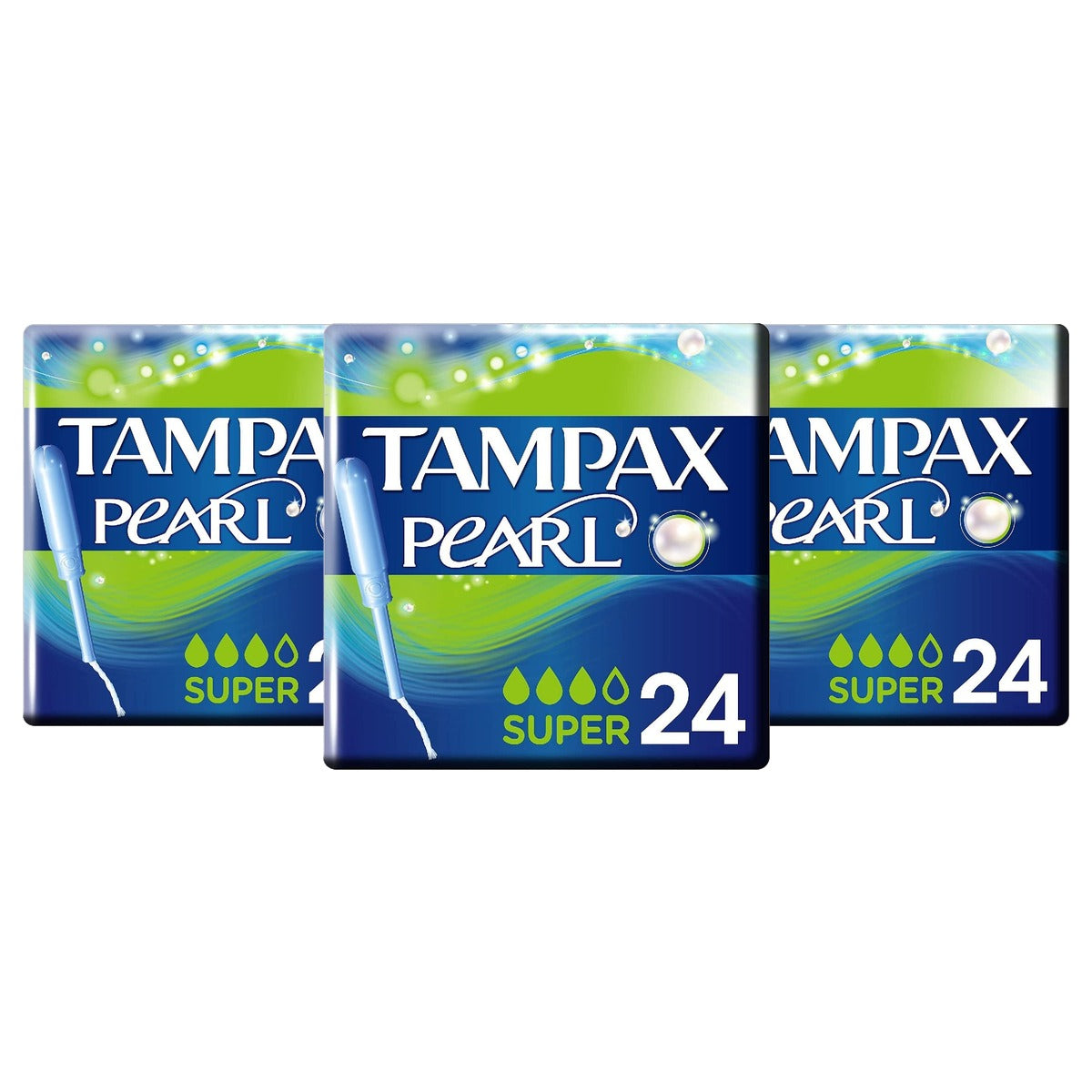 Tampax Tampons Pearl Super 3 x 24 stuks - Voordeelverpakking