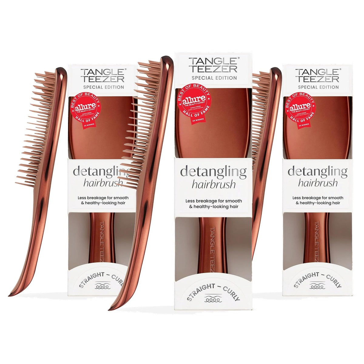 Tangle Teezer Ultimate Detangler Chocoladebrons met Chromen Afwerking - 3-pack