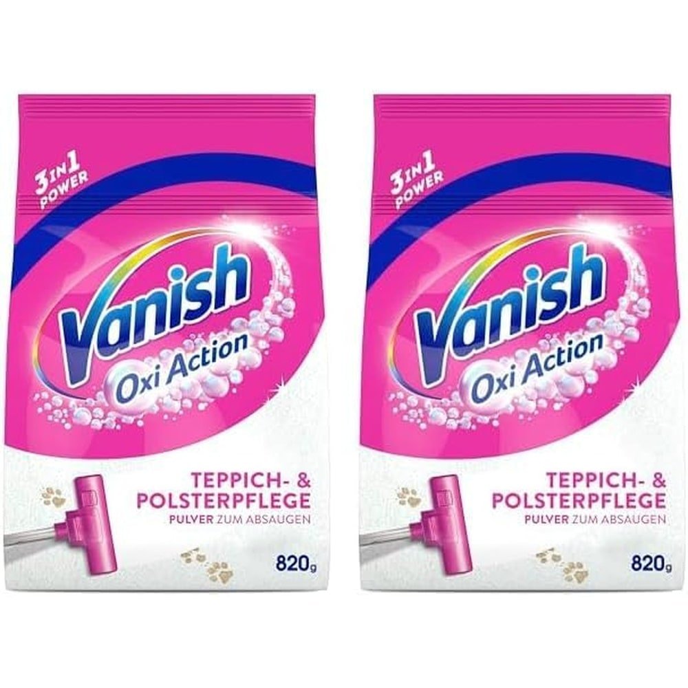 Vanish Oxi Action Tapijtreiniger - Poeder - 2 x 820g - Voordeelverpakking Vlekkenreiniger - Vlekkenverwijderaar door Vanish nu bij Huishoudvoordeel