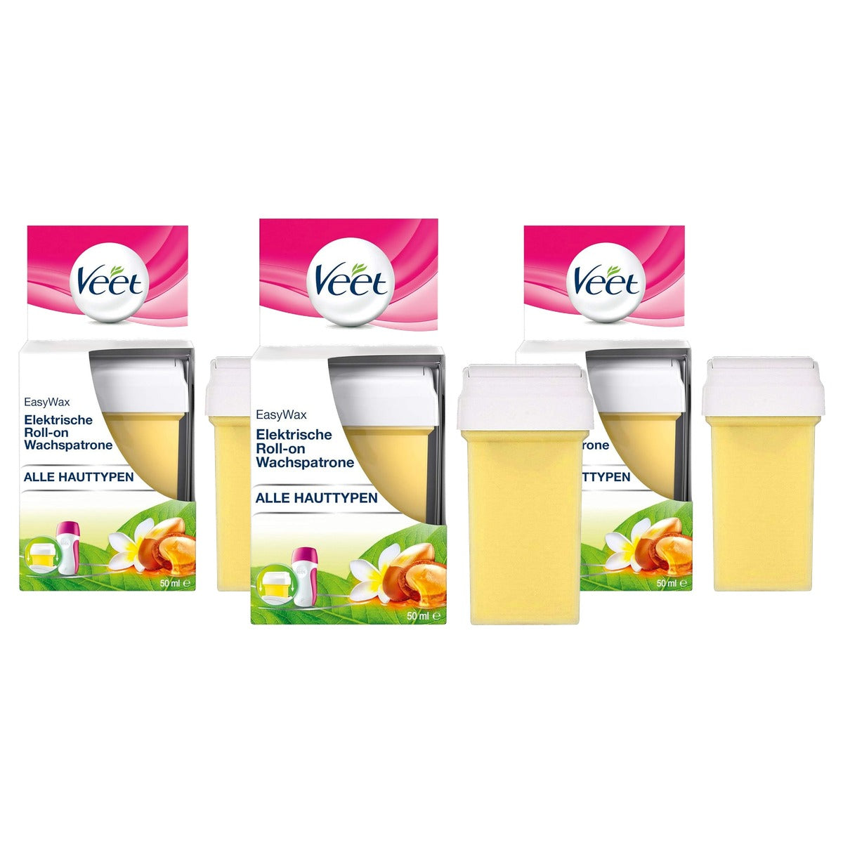 Veet EasyWax navulpatroon warmwaxapparaat 3 x 50 ml - Voordeelverpakking