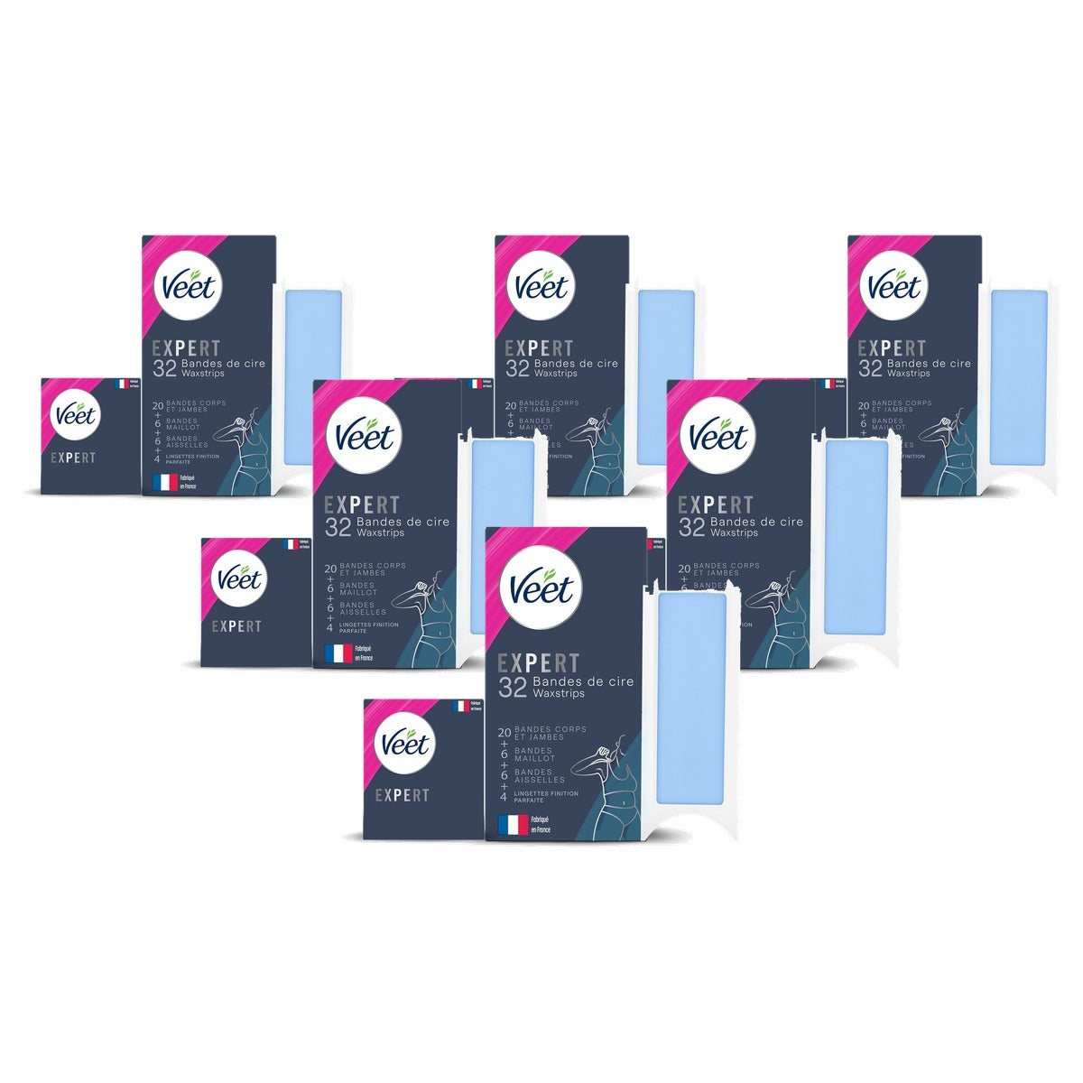 Veet Expert Koude Waxstrips Gevoelige Huid 6 x 32 stuks - Voordeelverpakking