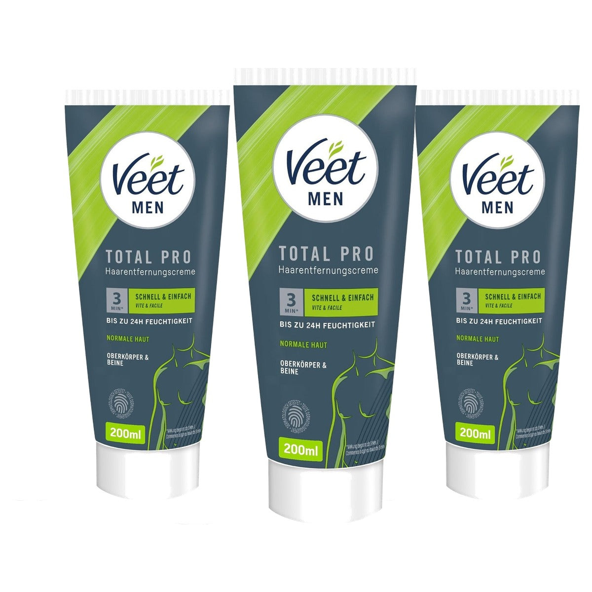 Veet for Men ontharingsgelcrème 3 x 200 ml - Voordeelverpakking
