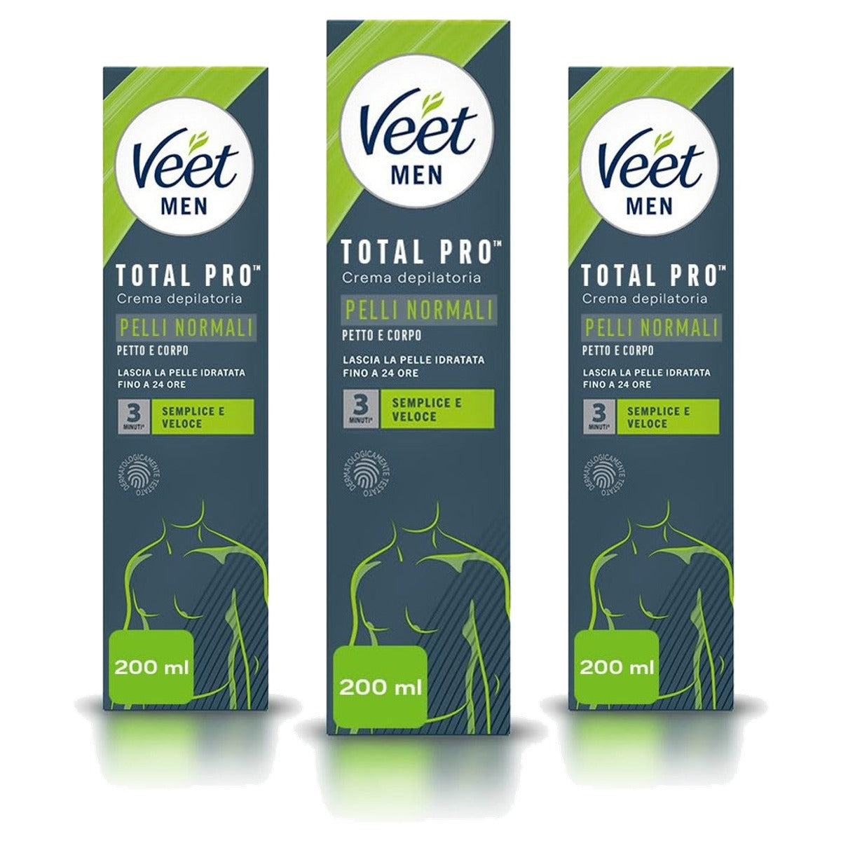 Veet Men Ontharingsgelcrème 3 x 200 ml - Voordeelverpakking