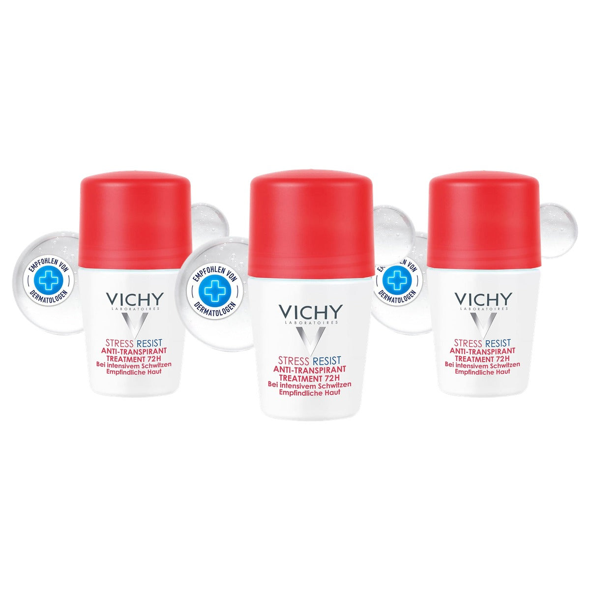 Vichy Deodorant Roll-on Intensief 72 uur, 50 ml - 3-pack