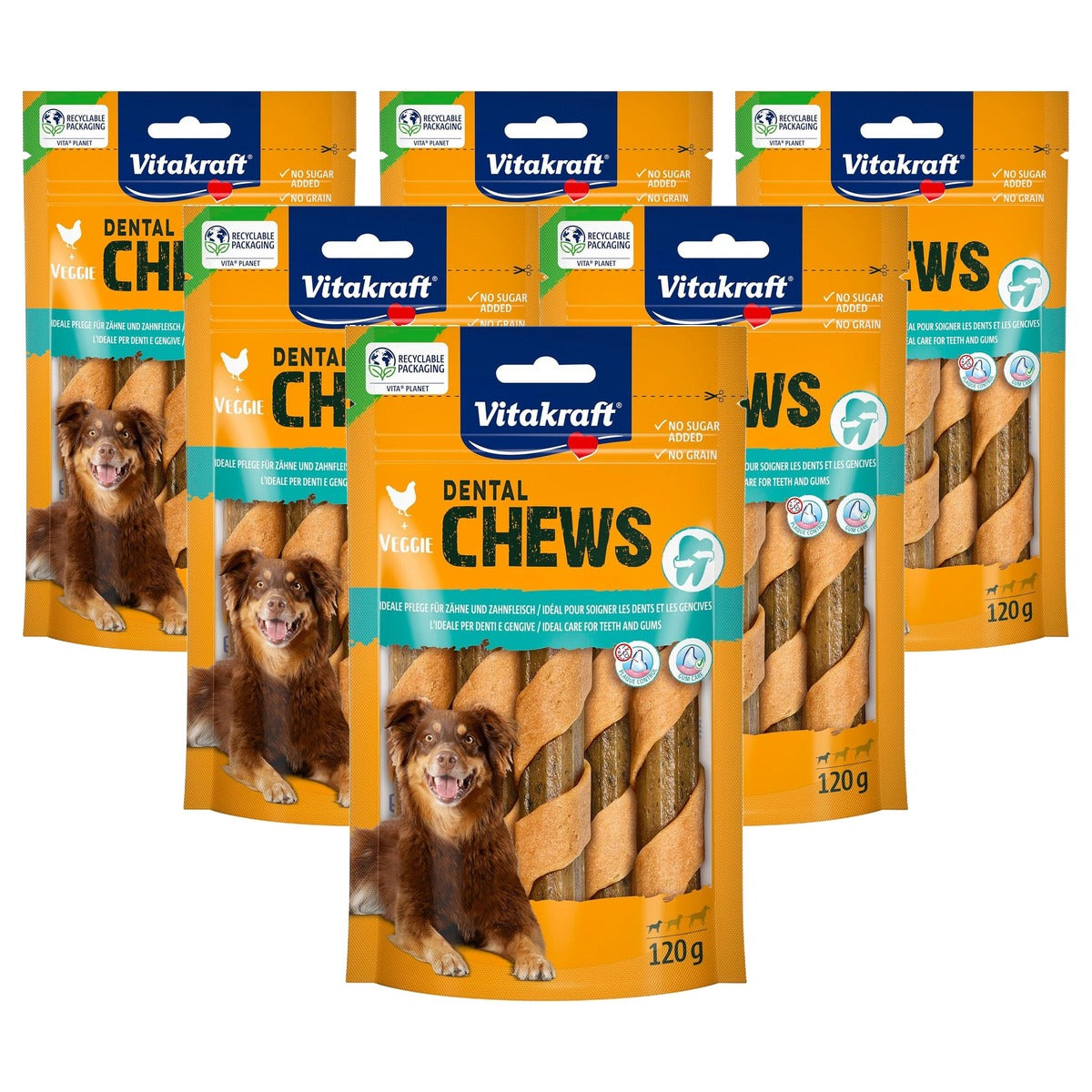 Vitakraft Dental Chews hondensnack kip 1 x 120 g - 6-pack