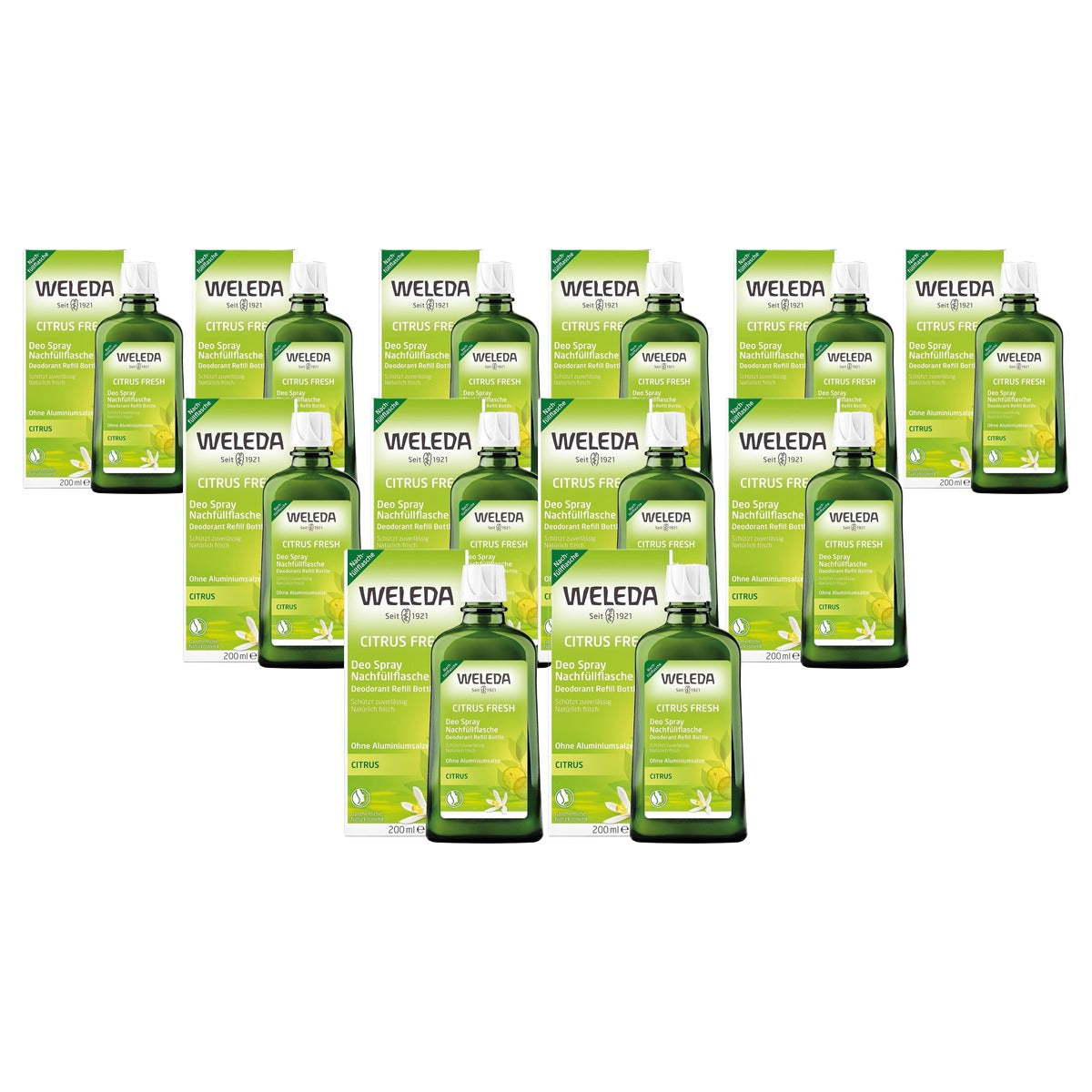 Weleda Bio Deodorant Citrus Fresh Navulfles 200 ml - 6-pack