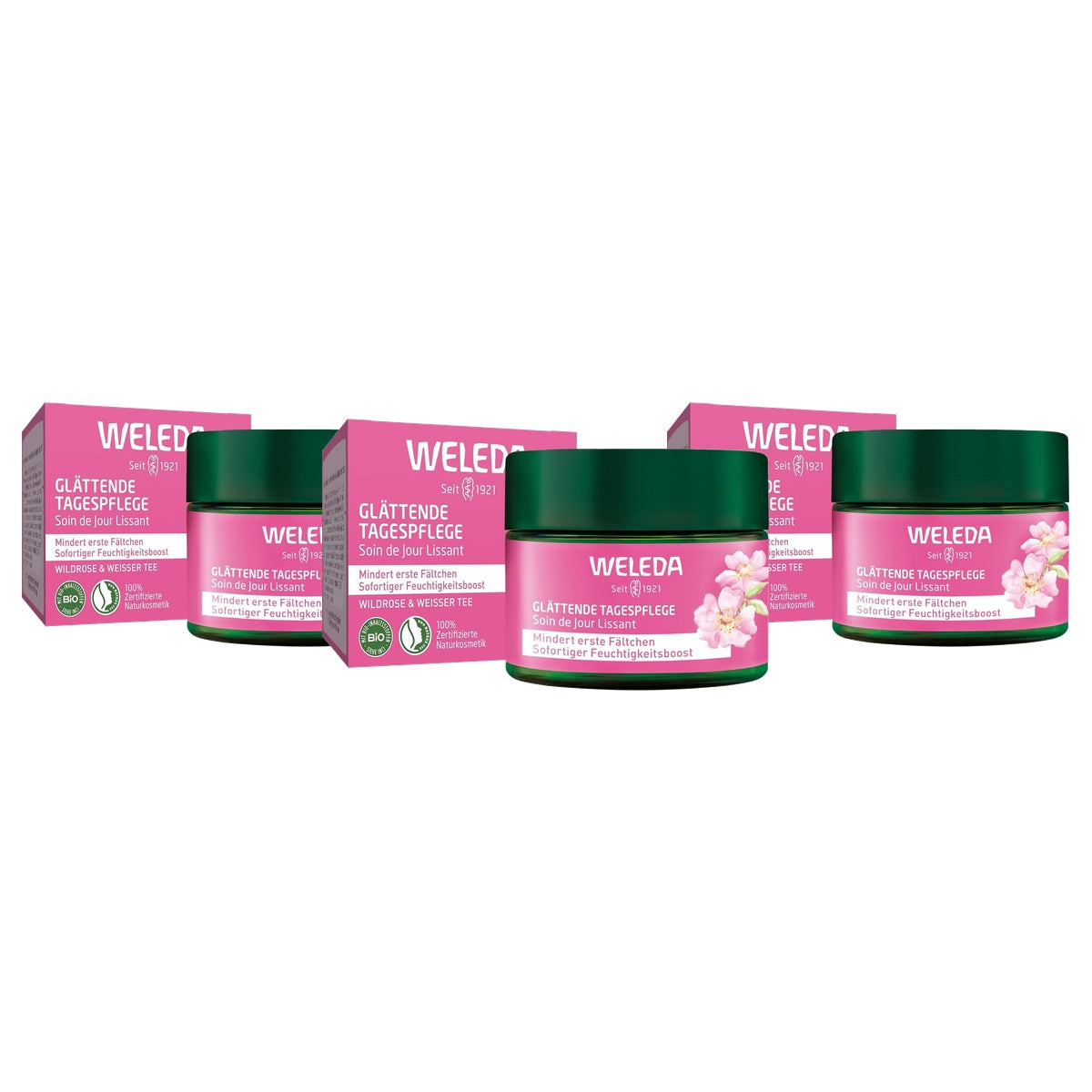 Weleda Wilde Rozen & Witte Thee Vitaliserende Dagcrème 40 ml - 3-pack