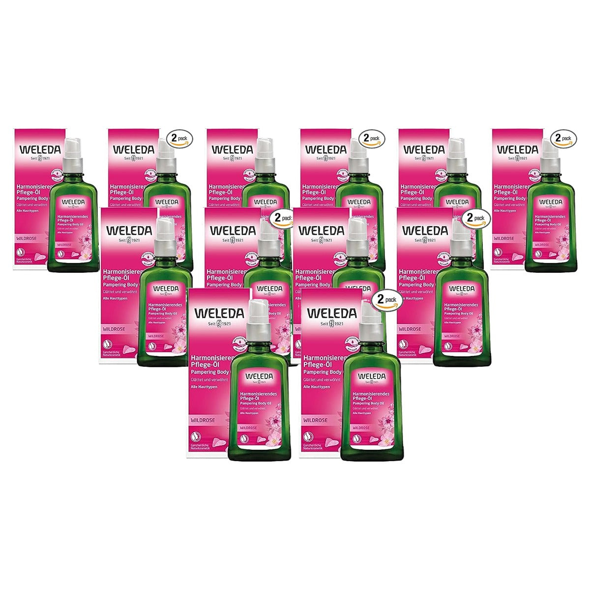 Weleda Wilde Rozen Harmoniserende Body Olie 2 x 100 ml - 6-pack