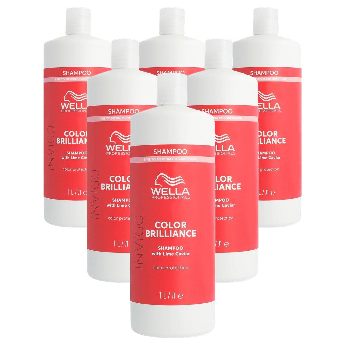 Wella Professionals Invigo Color Brilliance Shampoo Fine 6 x 1 l - Voordeelverpakking