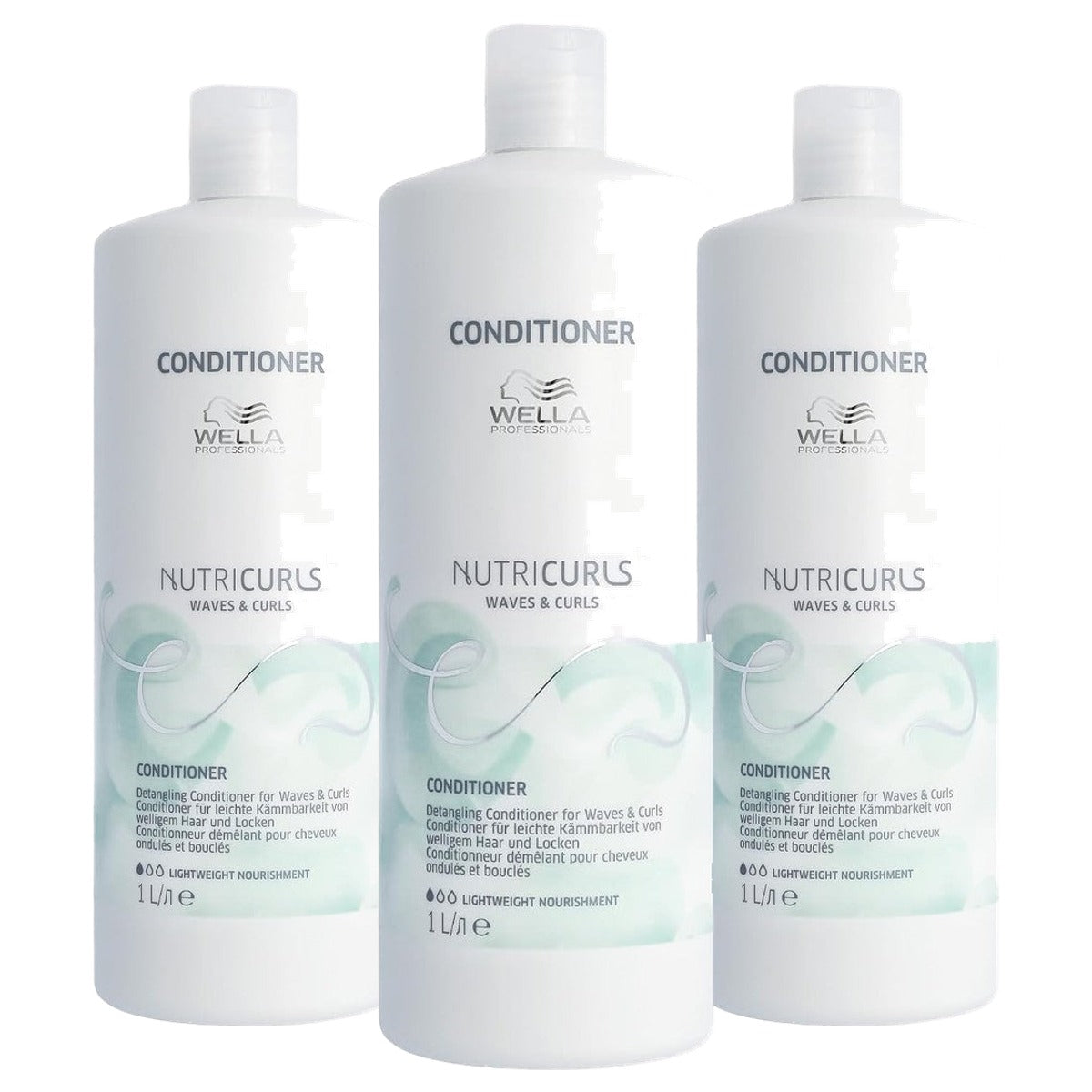 Wella Professionals NUTRICURLS Detangling Conditioner - 3-pack