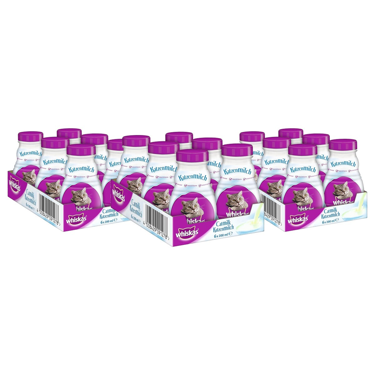 Whiskas Kattenmelk kattensnack 6 x 200 ml - 3-pack