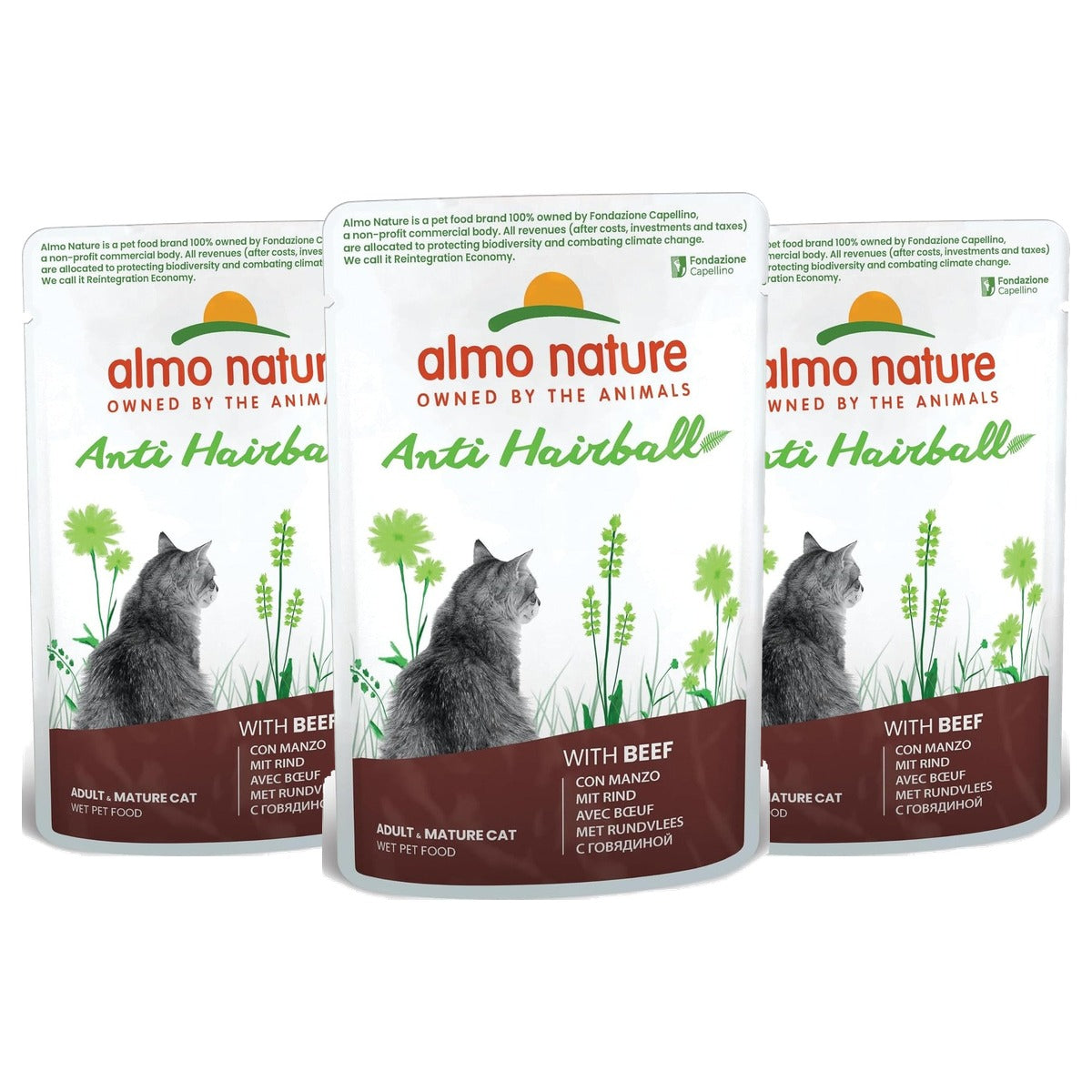 Almo Nature Anti-Hairball Kattenvoer Rund 70 g - 3-pack
