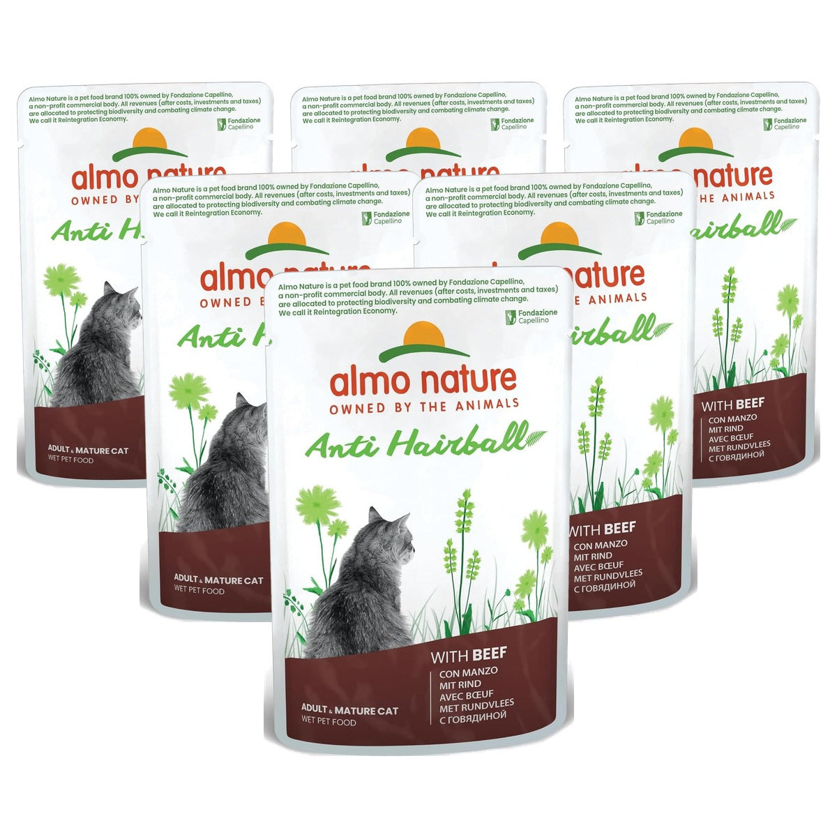 Almo Nature Anti-Hairball Kattenvoer Rund 70 g - 6-pack