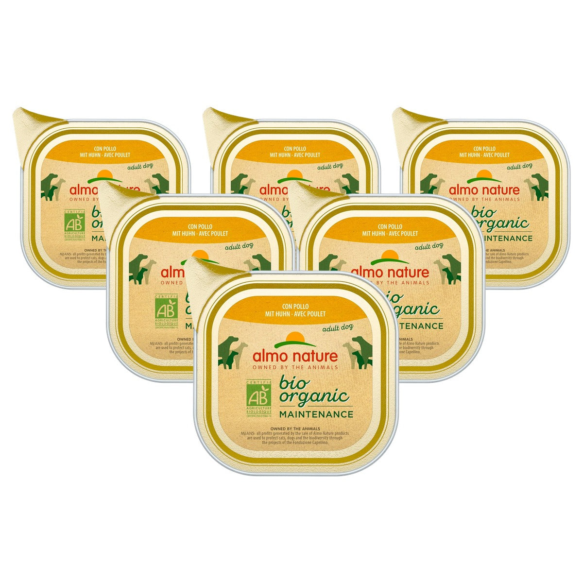Almo Nature Bio Organic Maintenance Hondenvoeding Kip 100 g - 6-pack