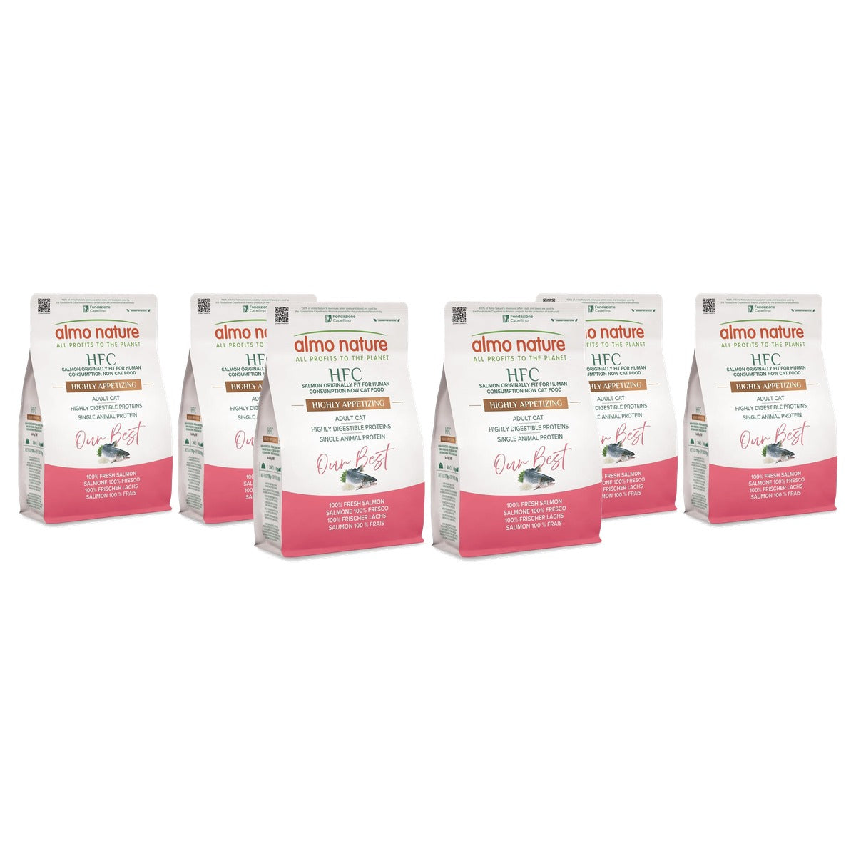 Almo Nature HFC Our Best Droogvoer voor Katten Verse Zalm 2 x 300 g - 3-pack