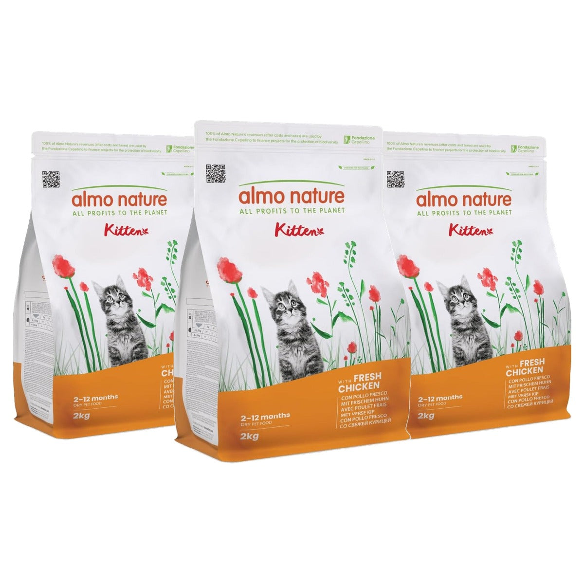 Almo Nature Holistic Kitten Droogvoer Kip en Rijst 2 kg - 3-pack