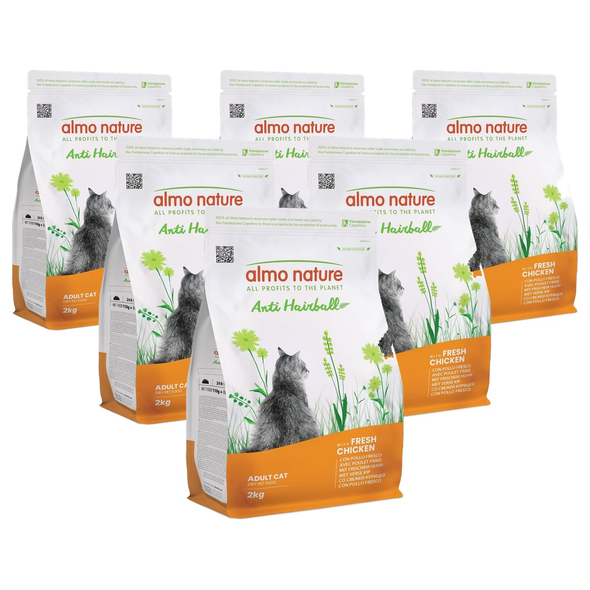 Almo Nature Anti-hairball Droogvoer Kat Kip 2 kg - 6-pack