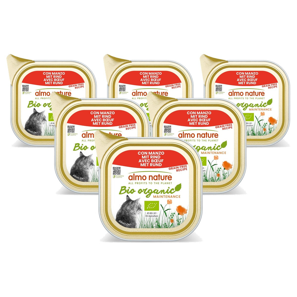 Almo Nature BioOrganic Nat Kattenvoer Rundvlees 19 x 85 g - 6-pack