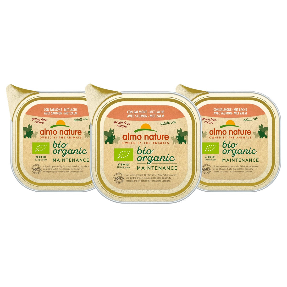 Almo Nature BioOrganic Nat Kattenvoer Zalm 19 x 85 g - 3-pack