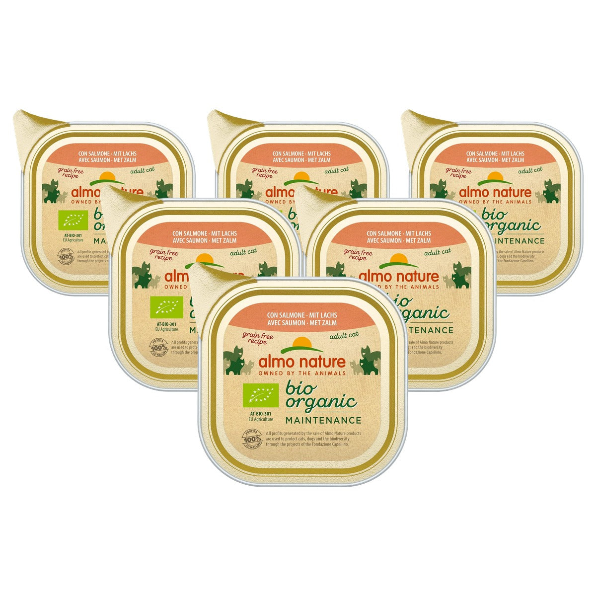 Almo Nature BioOrganic Nat Kattenvoer Zalm 19 x 85 g - 6-pack