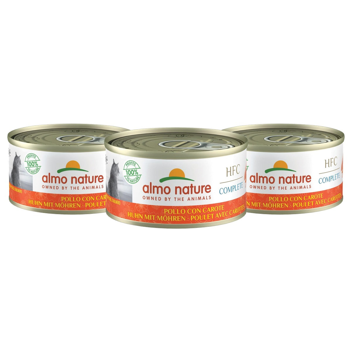 Almo Nature HFC Complete Kattenvoer Kip met Wortel 24 x 70 g - 3-pack