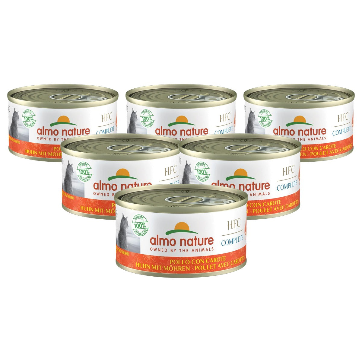 Almo Nature HFC Complete Kattenvoer Kip met Wortel 24 x 70 g - 6-pack