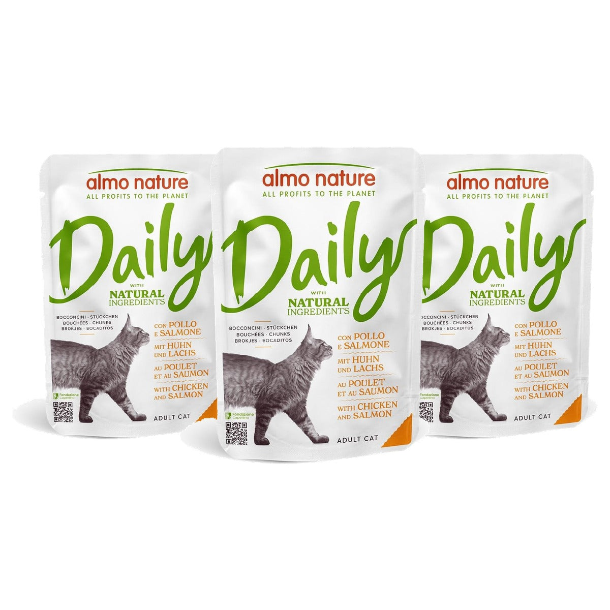 Almo Nature Daily Natvoer Kip en Zalm 30 x 70 g - 3-pack