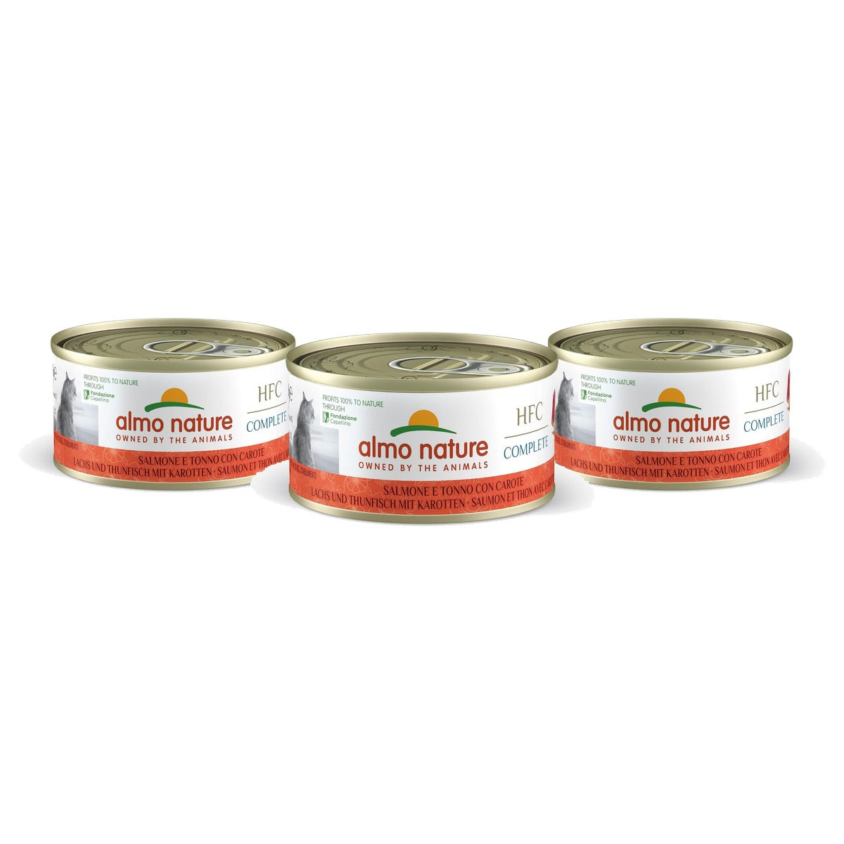 Almo Nature HFC Complete Natvoer Zalm en Tonijn met Wortelen 24 x 70 g - 3-pack
