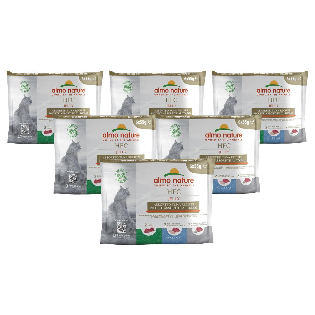 Almo Nature HFC Jelly Multipack Kattenvoer 3 Soorten Tonijn 6 x 55 g - 6-pack