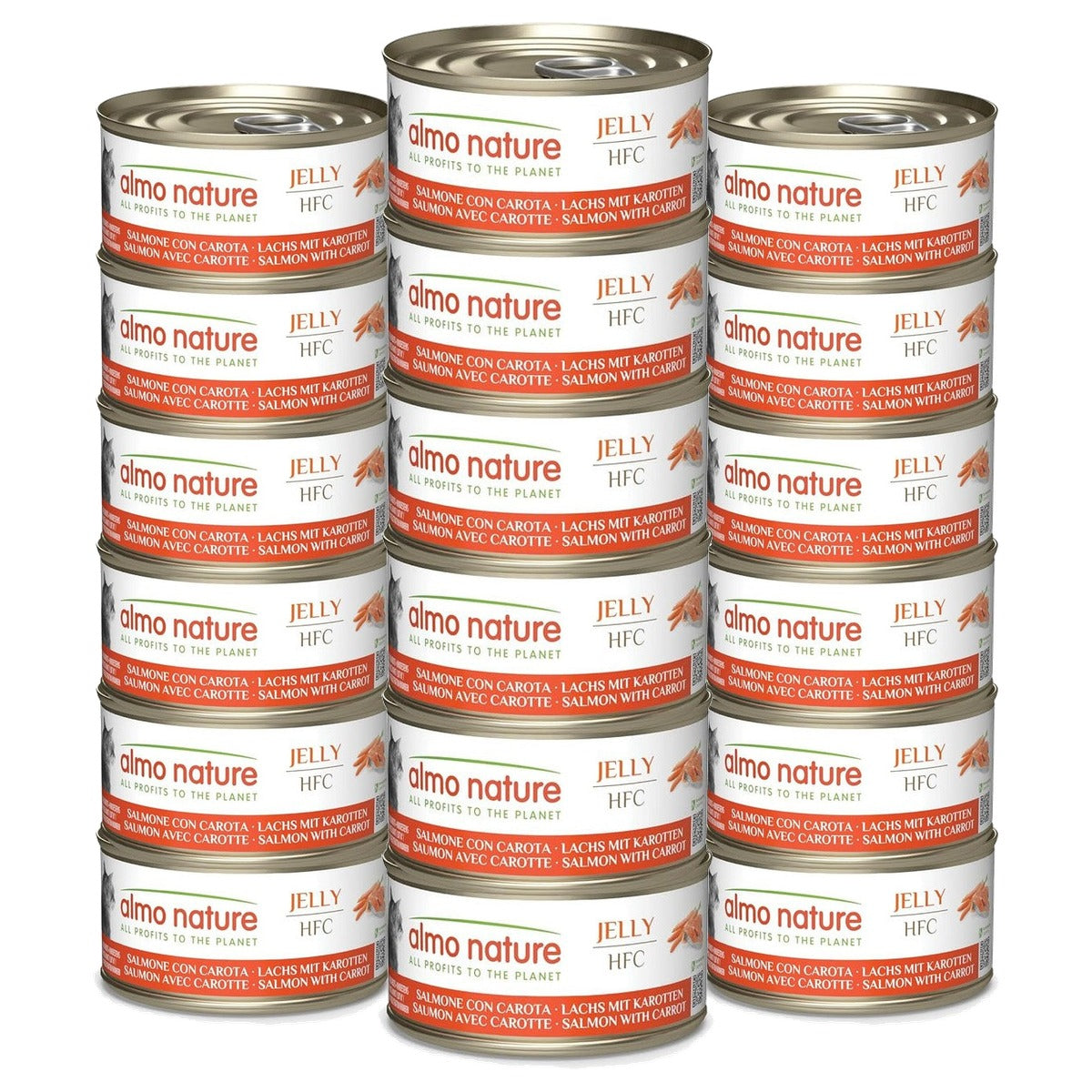 Almo Nature HFC Jelly Natvoer Zalm en Wortelen 6 x 70 g - 3-pack