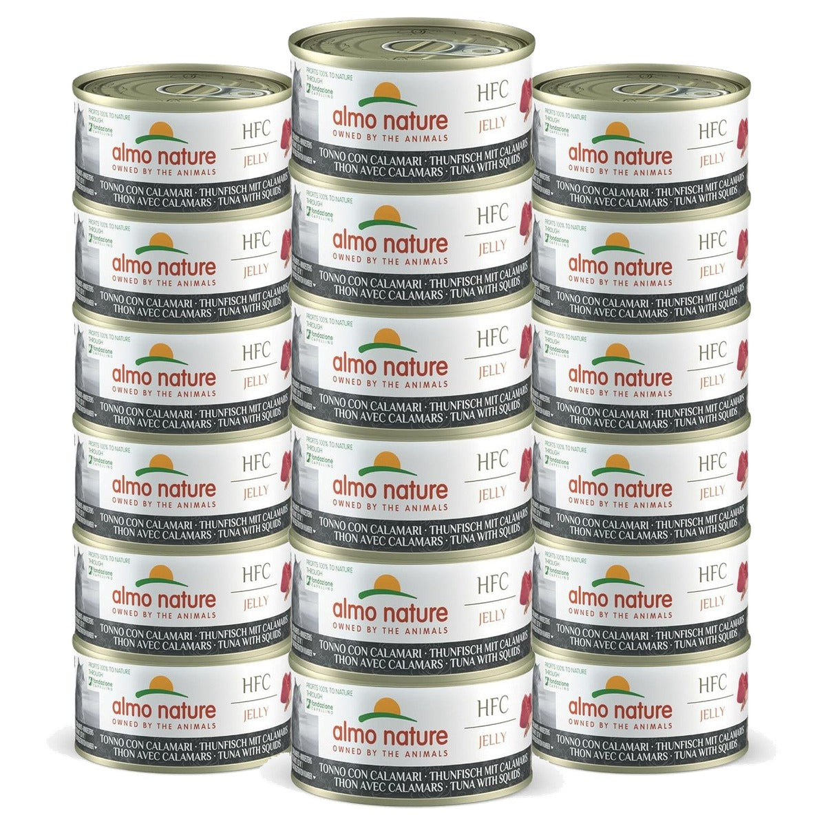 Almo Nature HFC Jelly Kattenvoer Tonijn en Calamari 6 x 70 g - 3-pack