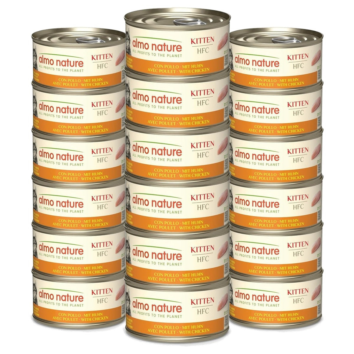 Almo Nature HFC Kitten Natvoer Kip Human Grade 6 x 70 g - 3-pack