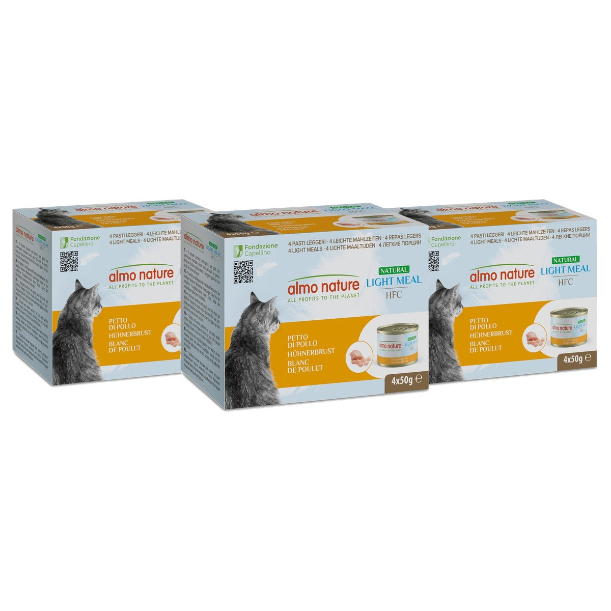 Almo Nature HFC Natural Light Meal Kip 4 x 50 g - 3-pack