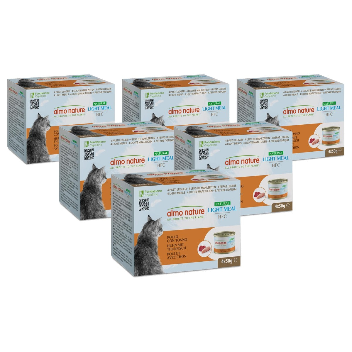 Almo Nature HFC Natural Light Meal Kip met Tonijn 4 x 50 g - 6-pack