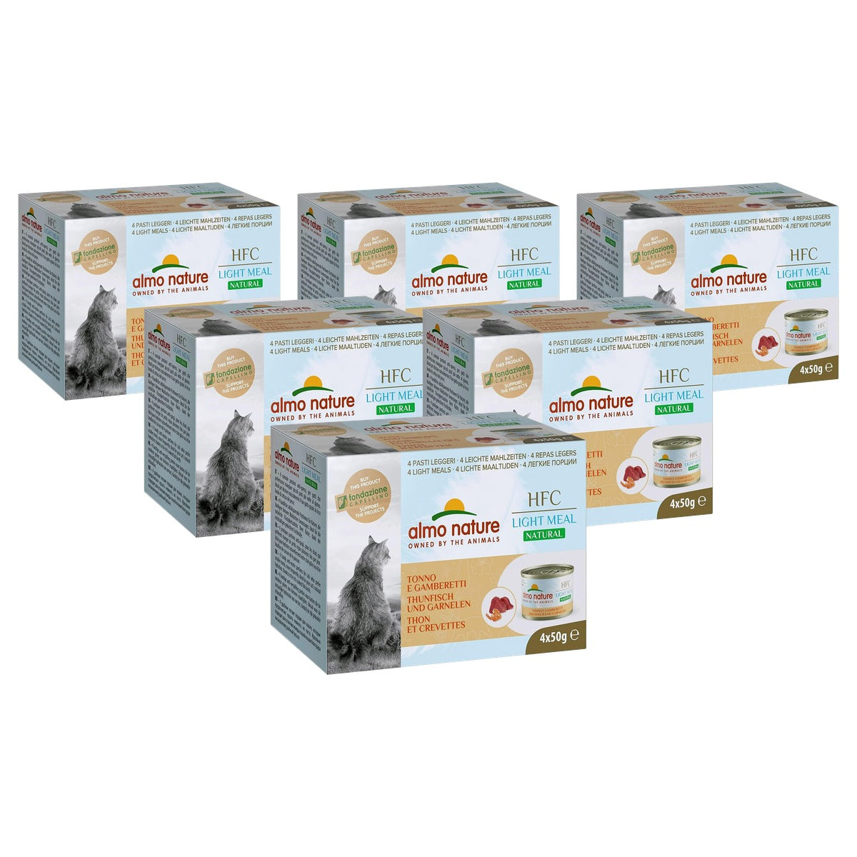 Almo Nature HFC Natural Light Meal Tonijn en Garnalen 4 x 50 g - 6-pack