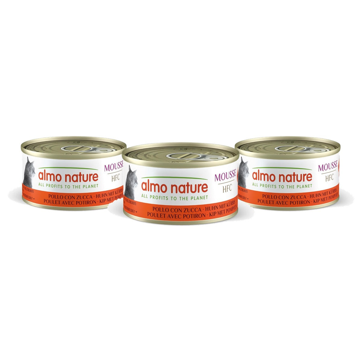 Almo Nature HFC Mousse Natvoer Kip met Pompoen 24 x 70 g - 3-pack