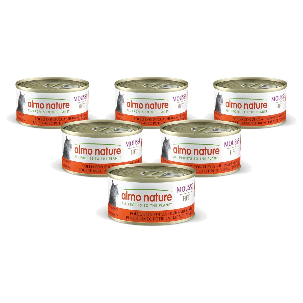 Almo Nature HFC Mousse Natvoer Kip met Pompoen 24 x 70 g - 6-pack