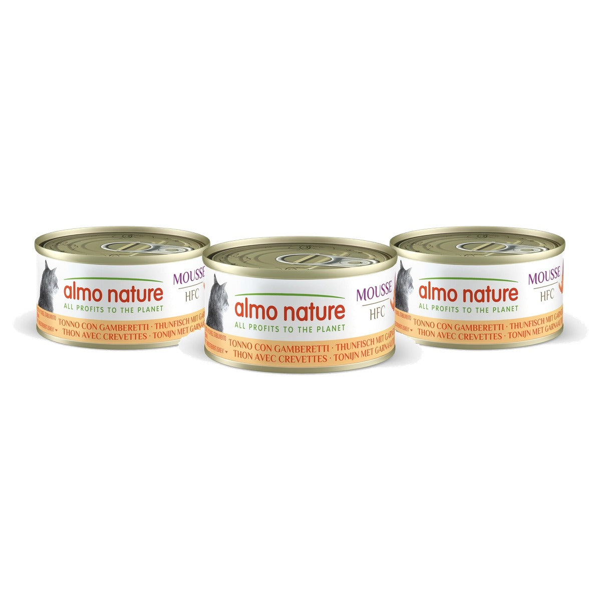 Almo Nature HFC Mousse Natvoer Tonijn met Garnalen 24 x 70 g - 3-pack