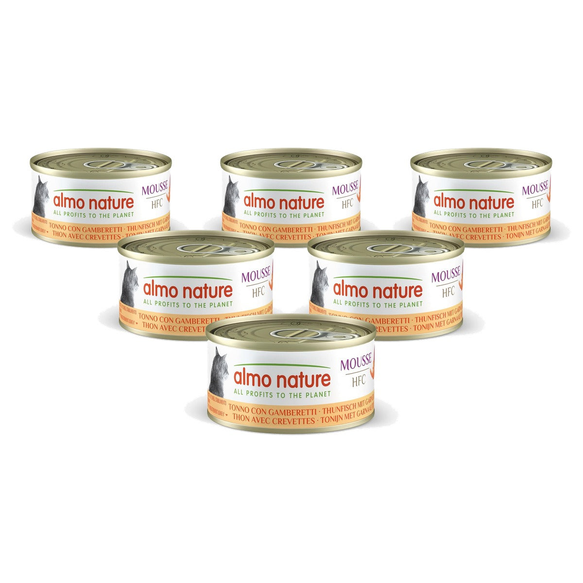 Almo Nature HFC Mousse Natvoer Tonijn met Garnalen 24 x 70 g - 6-pack