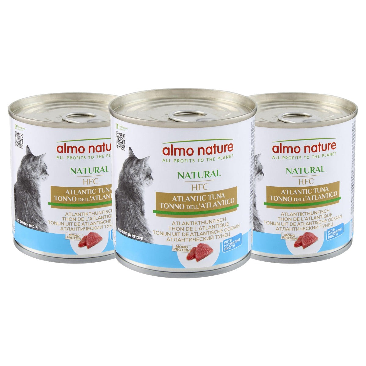Almo Nature HFC Natural Natvoer Atlantische Tonijn 12 x 280 g - 3-pack