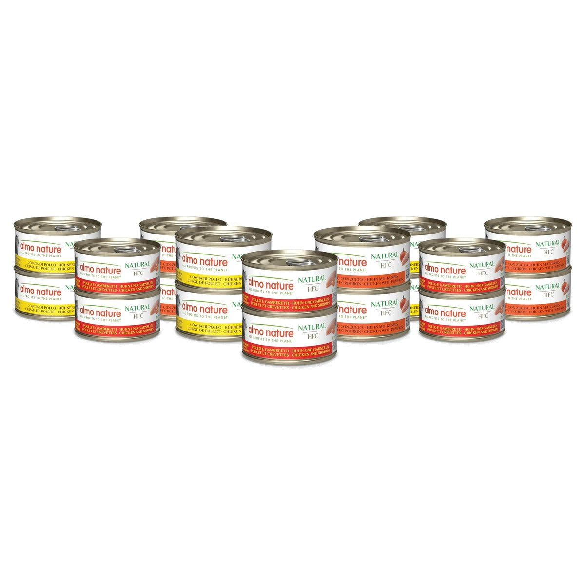 Almo Nature HFC Natural Natvoer Kat Gesorteerd Kip 6 x 70 g - 3-pack