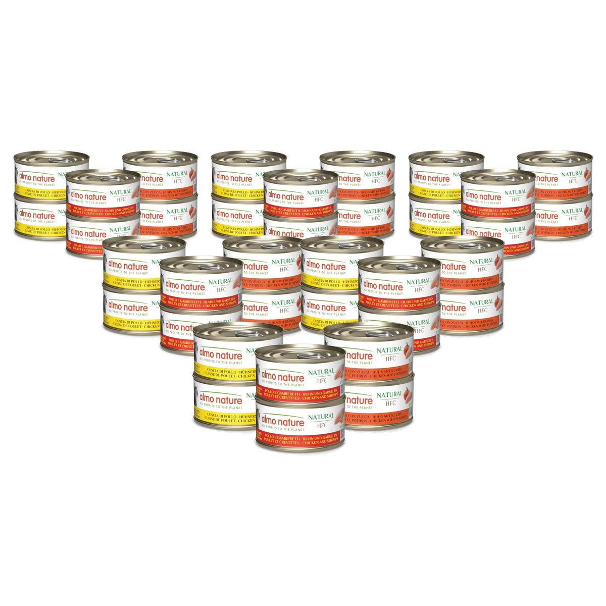 Almo Nature HFC Natural Natvoer Kat Gesorteerd Kip 6 x 70 g - 6-pack